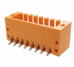 Connector de pas de 3,5 mm de doble nivell mascle d'angle recte amb brida