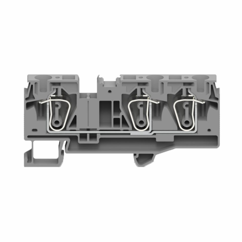 Feed Through Spring CAGE Connector 6,0 mm2 One In Two Out